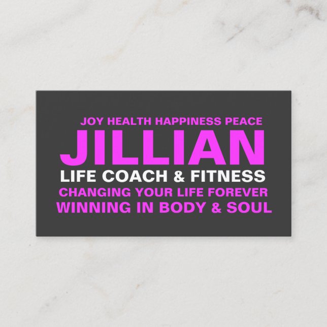 311 Life Coach Trainer Etc. Business Card (Front)