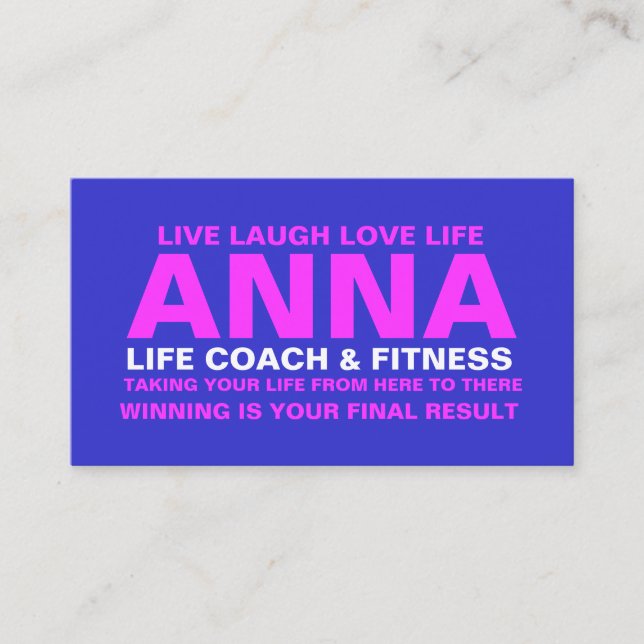 311 Life Coach Trainer Etc. Business Card (Front)