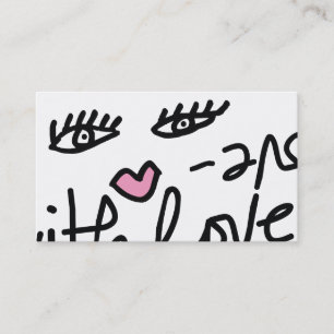 311-Lip Service With Love Customisable White Business Card