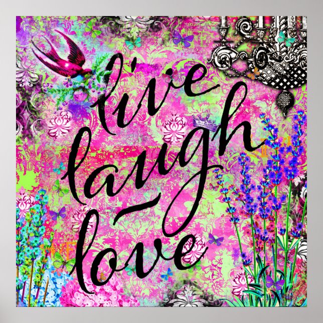 311 Live Laugh Love Wall Hanging Poster (Front)