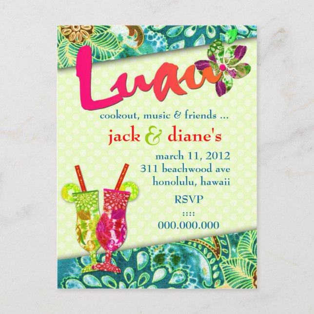 311 LIVELY LUAU INVITATION (Front)