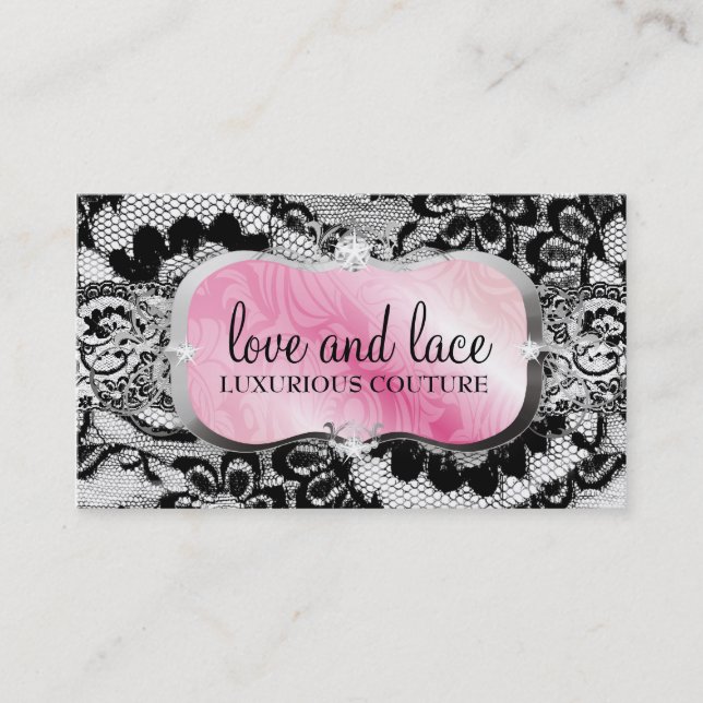 311 Love Lace Pink Platter Business Card (Front)