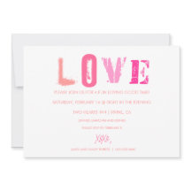 311 Love Valentine Invitation White