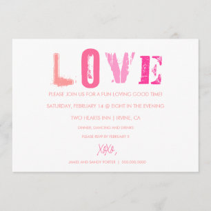 311 Love Valentine Invitation White
