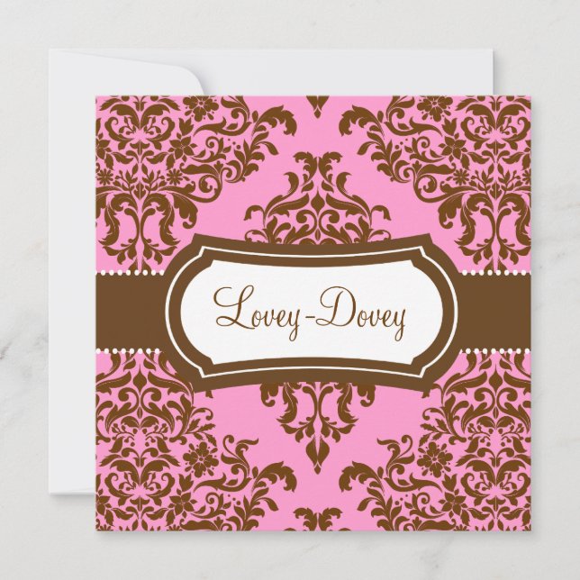 311 Lovey Dovey Damask Gift Certificate Pink Choco (Front)
