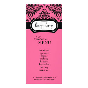 311 Lovey Dovey Damask Rack Card Peony Pink