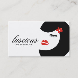 311 Luscious Lash Red White Appointment Card