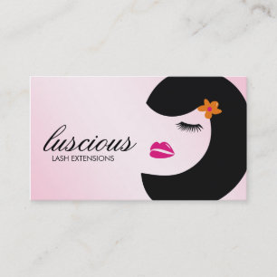 311 Luscious Lash White Orange Flower Appointment Card
