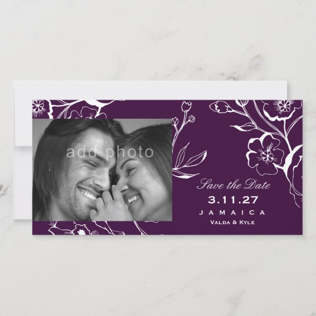 311-Lush Eggplant Purple Save the Date (Front)