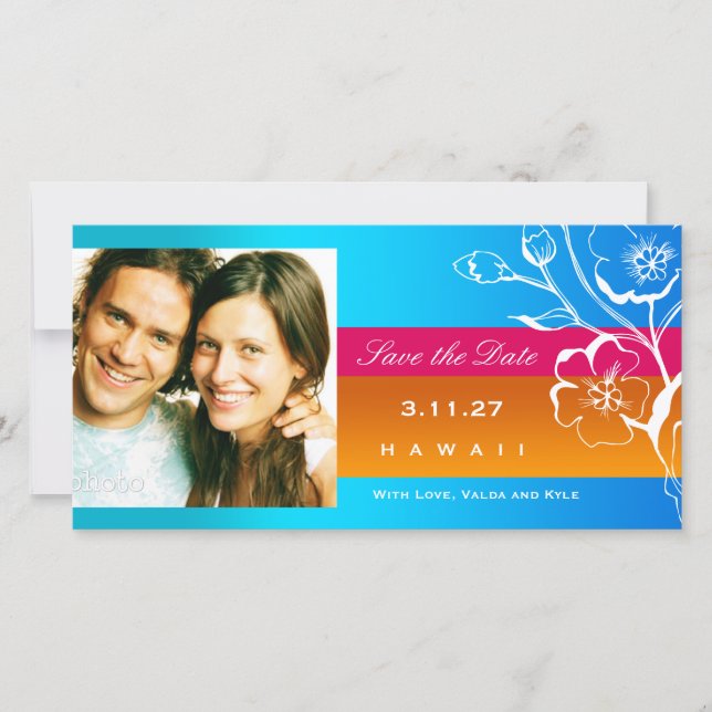311-Lush Tropical Sunset Save the Date (Front)