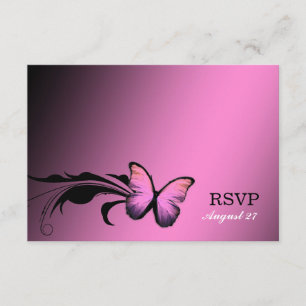 311 Lustrous Butterfly Pink Pout RSVP Card