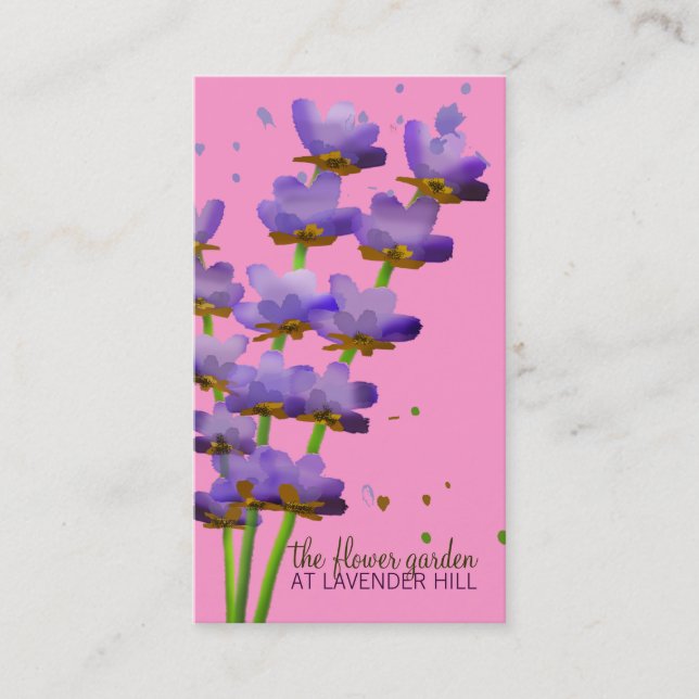 311-Luxuriant Lavender | Pink Business Card (Front)