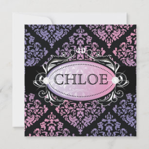 311-Luxuriously Sweetheart Damask 40 Invitation