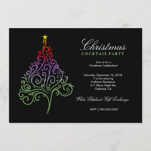 311-Magical Christmas Tree Invite Colourful