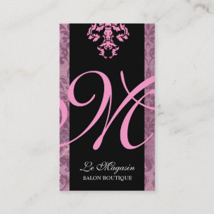 311-Marley Monogram Sweet Pink Business Card