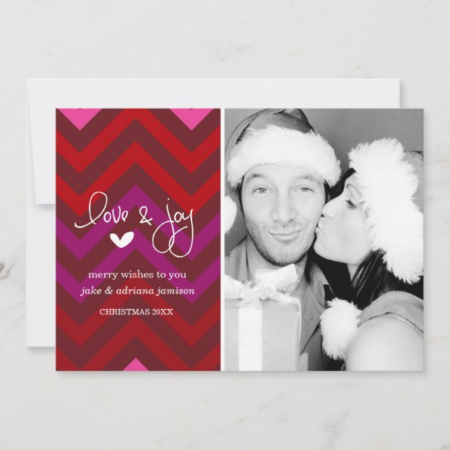 311 Merry Chevron Holiday Photo Card (Front)