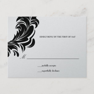 311-Metallic Lavishly Lainey Black RSVP Card