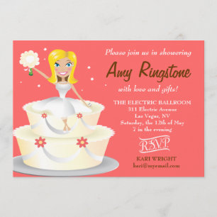 311 Miss Wright 2 Blonde Honeysuckle Melon Invitation