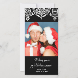 311 Mon Cherie Damask Christmas Photo Card