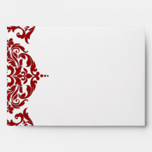 311 Mon Cherie Damask Red Envelope
