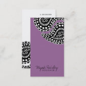 311-Myah Paisley Solid | Purple Business Card (Front/Back)