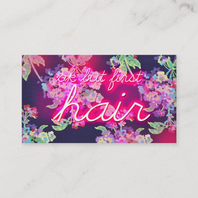 311 Neon Glow Ok but Hair Business Card (Front)