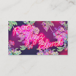 311 Neon Glow Pop Fizz Clink Business Card