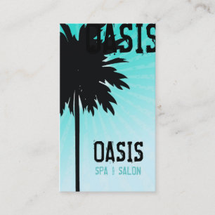 311 OASIS PALM TREE BLUE TOO BUSINESS CARD