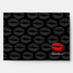 311-Oh Just Kiss it! Red   Black Envelope