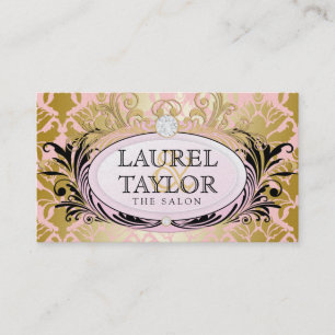 311 Opulent Gold Pink Pearl Premium Business Card