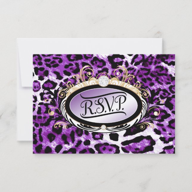 311 Opulent Gold Purple RSVP Leopard Metallic (Front)