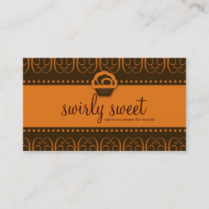 311-Orange Swirly Sweet Business Card