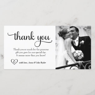 311 Ornate Thank You Photo Card with Heart