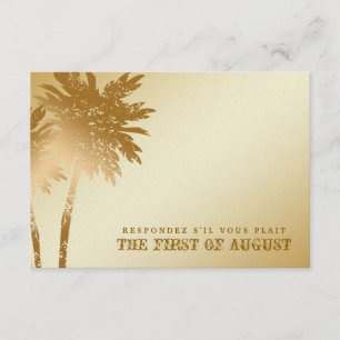 311-Paradise Found RSVP Golden Palms Metallic Card