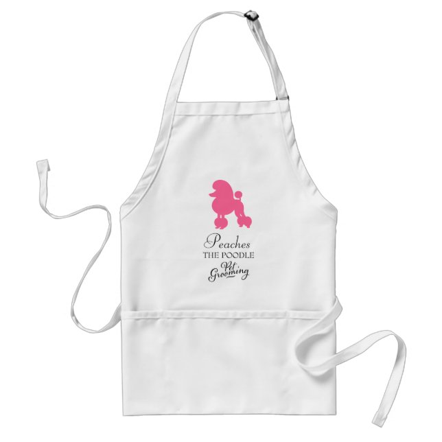 311 Peaches the Poodle Pet Grooming Standard Apron (Front)