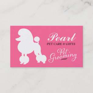 311 Pearl the Poodle Pet Grooming Business Card