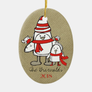311-Penguin Family Ornament