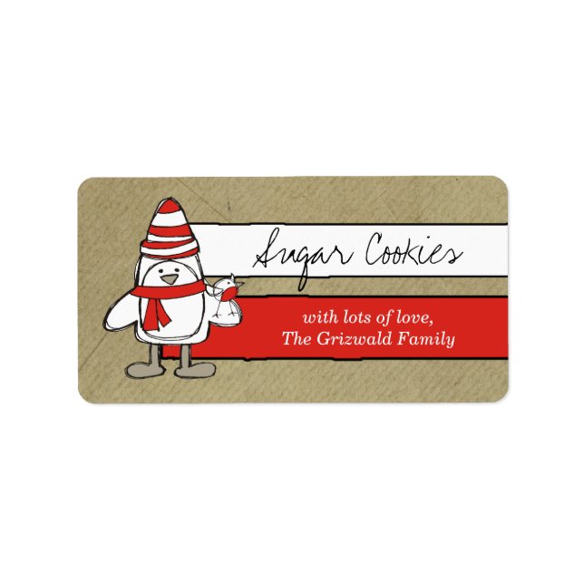 311-Penguin & Friend Label Sticker (Front)