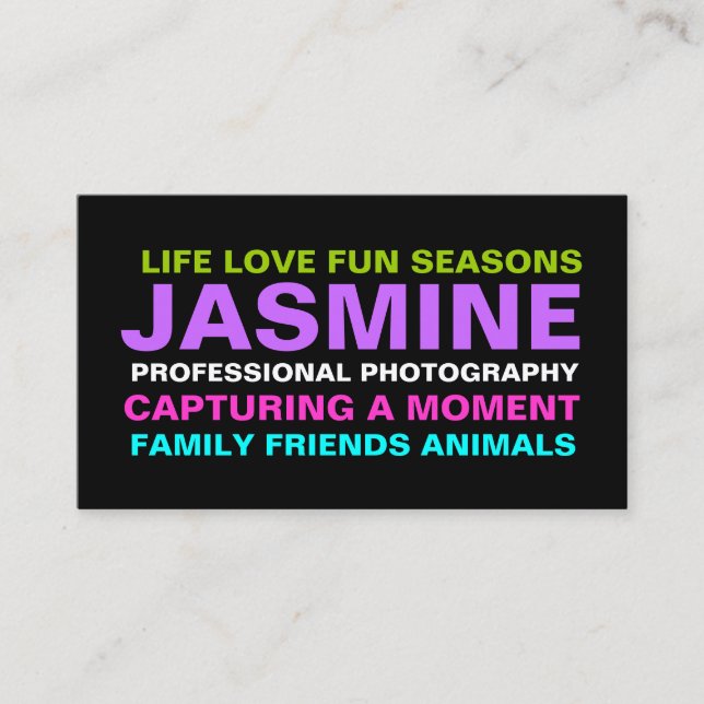 311 Photography Business Card (Front)