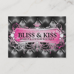 311 Pink Bliss Black Tuft Metallic Business Card