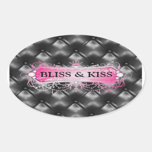 311 Pink Bliss Golden Tuft Oval Sticker