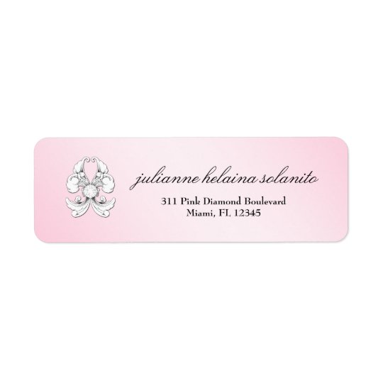 311-Pink Diamond De Luxe Return Address Label