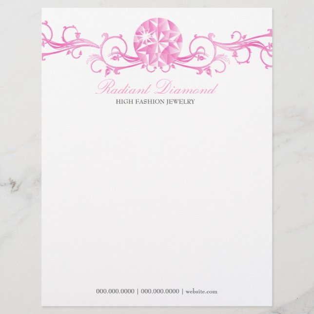311 Pink Diamond Radiance Letterhead Template (Front)