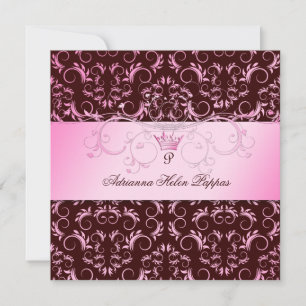 311-Pink Divine and Chocolate Invitation