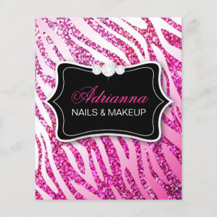 311 Pink Glitter Zebra Flyer