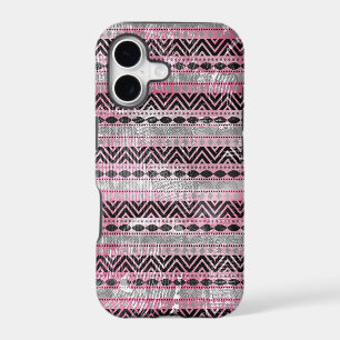 311 Pink Grey Black Aztec Texture
