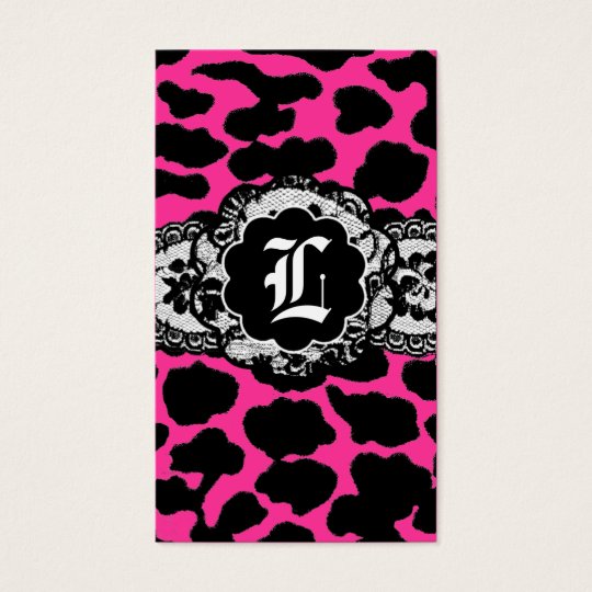 311 PINK LEOPARD & LACE BUSINESS CARD