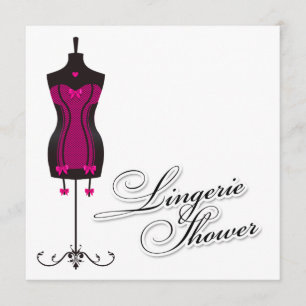 311-Pink Lingerie Mannequin Invitation