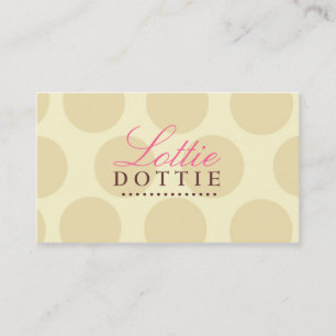311-POLKA DOTTED STARS PINK BUSINESS CARD