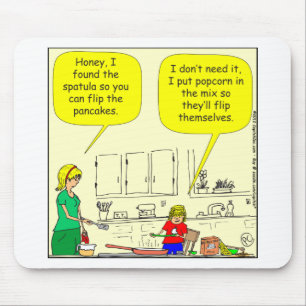 311 Popcorn pancakes cartoon Mouse Mat